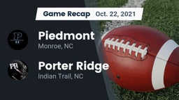 Recap: Piedmont  vs. Porter Ridge  2021