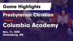 Presbyterian Christian  vs Columbia Academy  Game Highlights - Nov. 21, 2020