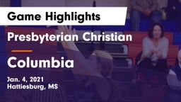 Presbyterian Christian  vs Columbia  Game Highlights - Jan. 4, 2021