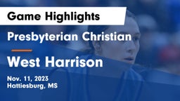 Presbyterian Christian  vs West Harrison  Game Highlights - Nov. 11, 2023