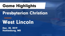 Presbyterian Christian  vs West Lincoln  Game Highlights - Dec. 20, 2019