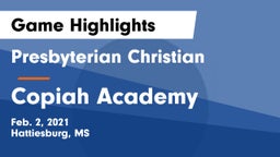 Presbyterian Christian  vs Copiah Academy  Game Highlights - Feb. 2, 2021