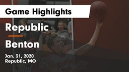 Republic  vs Benton  Game Highlights - Jan. 31, 2020