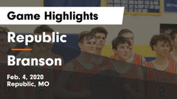 Republic  vs Branson  Game Highlights - Feb. 4, 2020