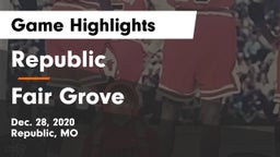 Republic  vs Fair Grove  Game Highlights - Dec. 28, 2020