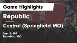 Republic  vs Central  (Springfield MO) Game Highlights - Jan. 5, 2021