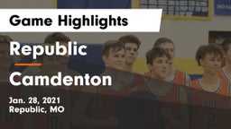 Republic  vs Camdenton  Game Highlights - Jan. 28, 2021