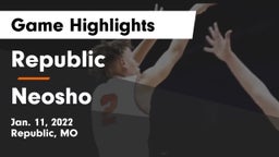 Republic  vs Neosho  Game Highlights - Jan. 11, 2022