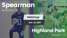 Matchup: Spearman  vs. Highland Park  2017