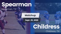 Matchup: Spearman  vs. Childress  2020