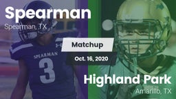 Matchup: Spearman  vs. Highland Park  2020