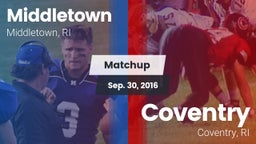 Matchup: Middletown High vs. Coventry  2016