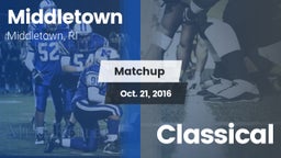 Matchup: Middletown High vs. Classical 2016