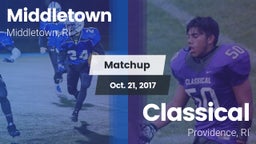 Matchup: Middletown High vs. Classical  2017