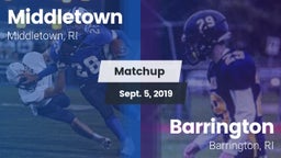 Matchup: Middletown High vs. Barrington  2019