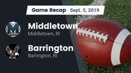 Recap: Middletown  vs. Barrington  2019