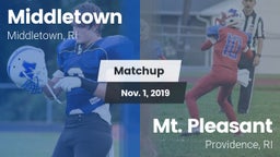 Matchup: Middletown High vs. Mt. Pleasant  2019