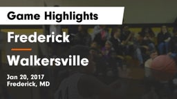 Frederick  vs Walkersville  Game Highlights - Jan 20, 2017
