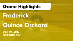Frederick  vs Quince Orchard Game Highlights - Dec. 27, 2017