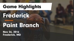 Frederick  vs Paint Branch  Game Highlights - Nov 26, 2016