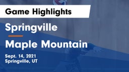 Springville  vs Maple Mountain  Game Highlights - Sept. 14, 2021