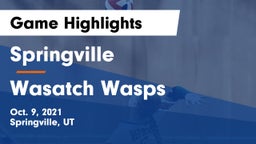 Springville  vs Wasatch Wasps Game Highlights - Oct. 9, 2021