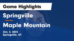 Springville  vs Maple Mountain  Game Highlights - Oct. 4, 2022