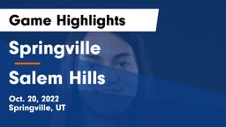Springville  vs Salem Hills  Game Highlights - Oct. 20, 2022