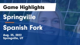 Springville  vs Spanish Fork  Game Highlights - Aug. 25, 2022