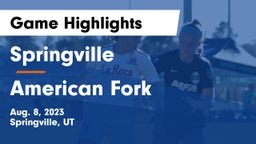 Springville  vs American Fork  Game Highlights - Aug. 8, 2023