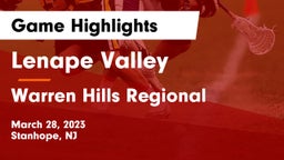 Lenape Valley  vs Warren Hills Regional  Game Highlights - March 28, 2023