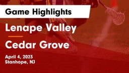 Lenape Valley  vs Cedar Grove  Game Highlights - April 4, 2023