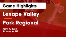 Lenape Valley  vs Park Regional Game Highlights - April 4, 2024