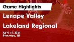 Lenape Valley  vs Lakeland Regional  Game Highlights - April 16, 2024