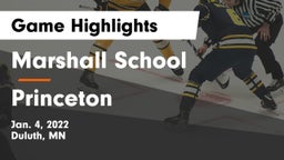 Marshall School vs Princeton Game Highlights - Jan. 4, 2022