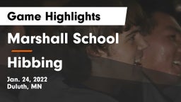 Marshall School vs Hibbing Game Highlights - Jan. 24, 2022