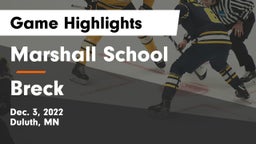 Marshall School vs Breck Game Highlights - Dec. 3, 2022