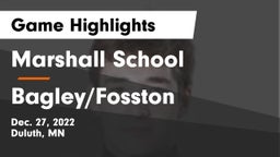 Marshall School vs Bagley/Fosston Game Highlights - Dec. 27, 2022