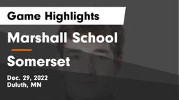 Marshall School vs Somerset  Game Highlights - Dec. 29, 2022