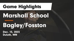 Marshall School vs Bagley/Fosston Game Highlights - Dec. 15, 2023