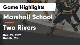 Marshall School vs Two Rivers  Game Highlights - Dec. 27, 2023