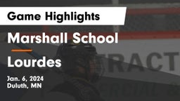 Marshall School vs Lourdes  Game Highlights - Jan. 6, 2024