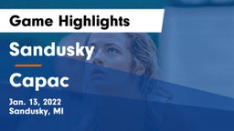 Sandusky  vs Capac  Game Highlights - Jan. 13, 2022