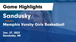 Sandusky  vs Memphis Varsity Girls Basketball Game Highlights - Jan. 27, 2022