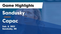 Sandusky  vs Capac  Game Highlights - Feb. 8, 2022