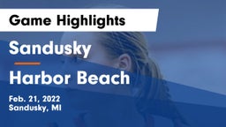 Sandusky  vs Harbor Beach  Game Highlights - Feb. 21, 2022