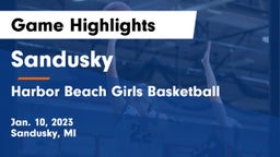 Sandusky  vs Harbor Beach Girls Basketball Game Highlights - Jan. 10, 2023
