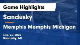 Sandusky  vs Memphis  Memphis Michigan Game Highlights - Jan. 26, 2023