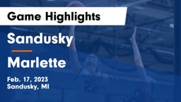 Sandusky  vs Marlette  Game Highlights - Feb. 17, 2023