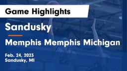 Sandusky  vs Memphis  Memphis Michigan Game Highlights - Feb. 24, 2023